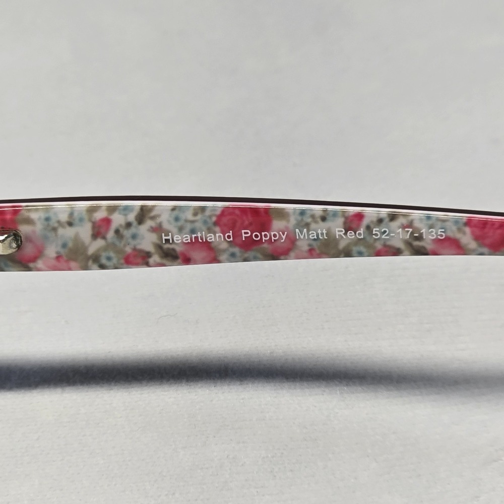 Heartland Poppy Matt Red Womens Eyeglasses‎  52[]17 135 - Picture 7 of 8
